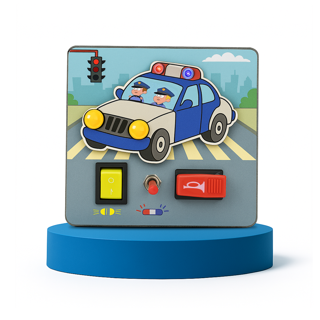 Police Car Cruiser Montessori Busy Board