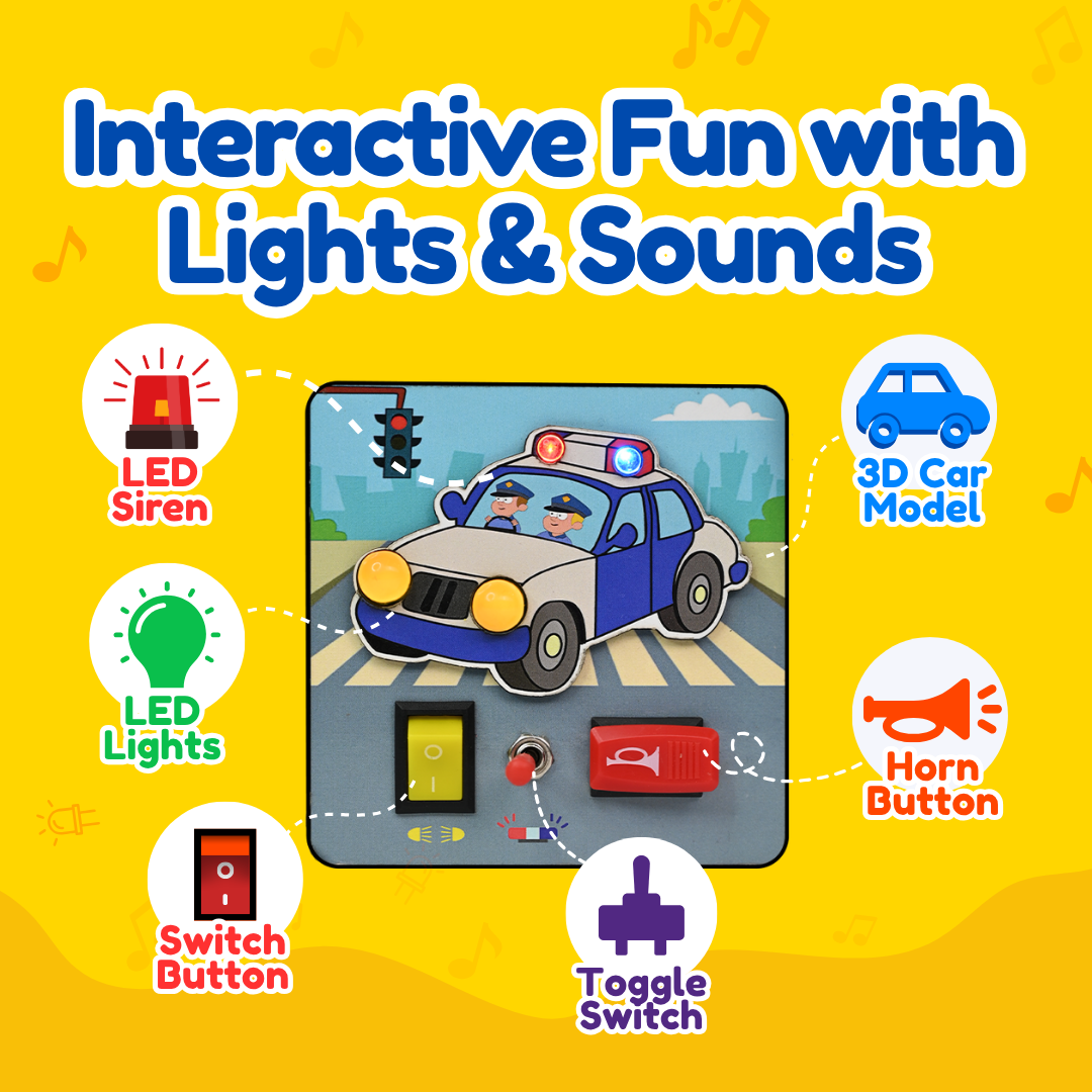 Police Car Cruiser Montessori Busy Board