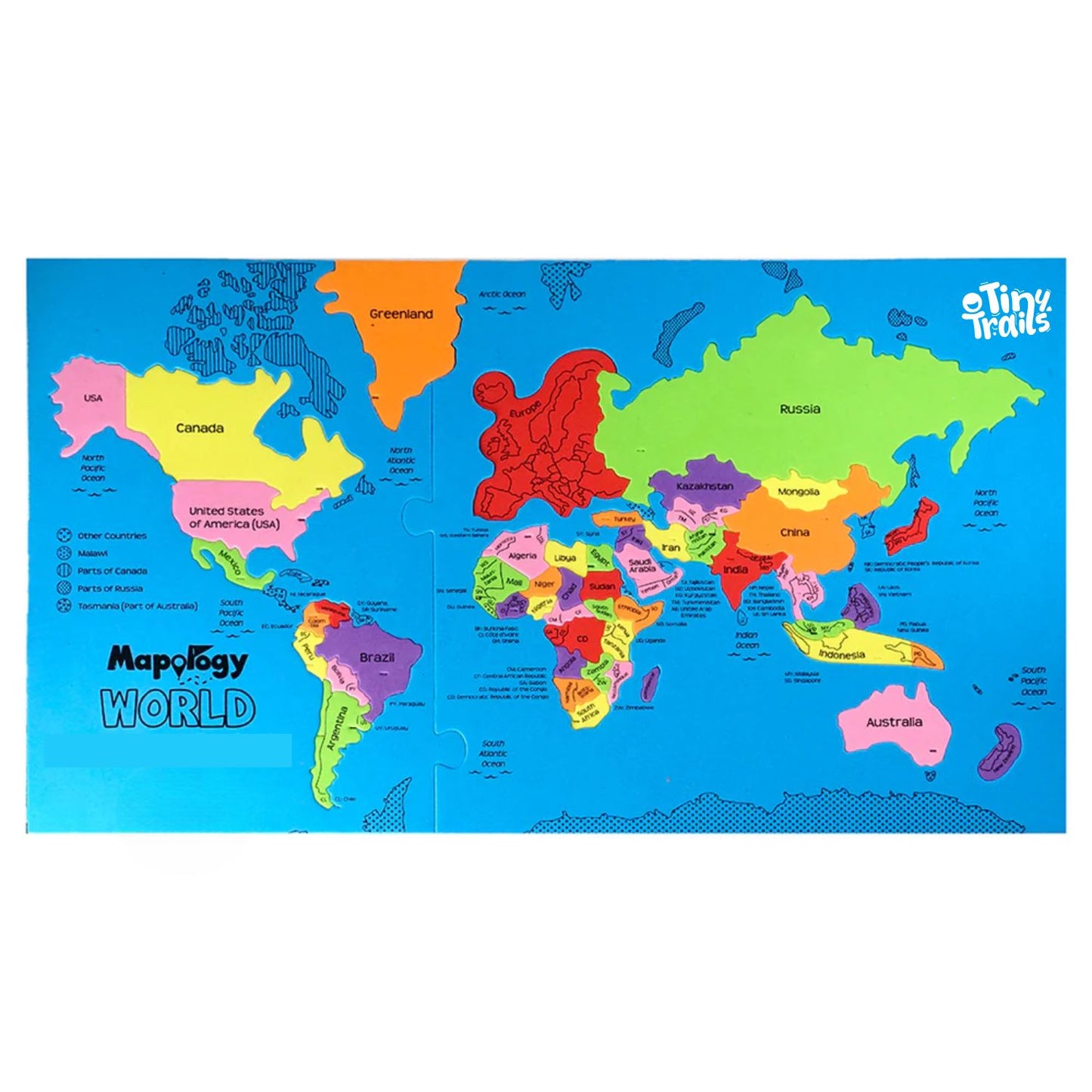 World Map Puzzle | Floor Puzzle & Game (ages 6+)