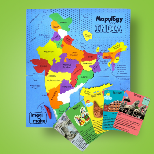 Mapology India Map With Flash Card